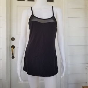 Split 59 black nylon tank top athletic size L